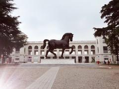 Leonardo's Horse by Nina Akamu at Ippodromo di San Siro in Milan