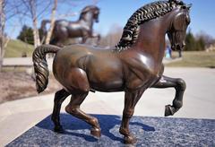 Leonardo da Vinci's powerful horse sculptures at Meijer Gardens and Sculpture Park