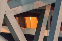 Beijing National Stadium at dusk