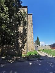 Arezzo panoramic view with historical buildings and lush greenery