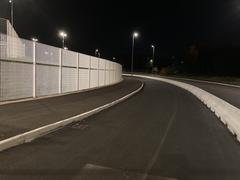 construction of a bike path at Benito Stirpe Stadium