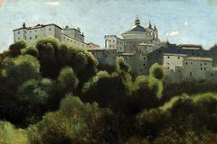 Painting of the Palazzo Chigi by Jean-Baptiste-Camille Corot