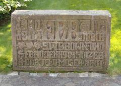 Villa Langmatt inscription stone Sidney William Brown Jenny Sulzer