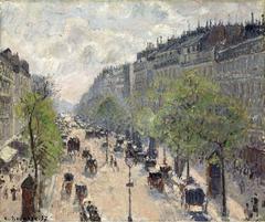 Boulevard Montmartre painting by Camille Pissarro