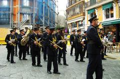 Holy Week procession in Palma with a marching band