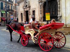 Horse-drawn carriage at Plaça de Cort, Palma