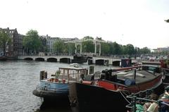 Skinny Bridge (Magere Brug) over the Amstel River in Amsterdam