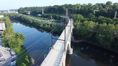 aerial view of Manayunk Bridge and surroundings