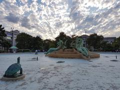 water fountain in Aviator Park