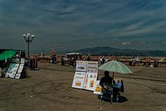 Firenze Florence Piazzale Michelangelo 1865 by Giuseppe Poggi View NW towards il Duomo