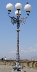 Florence lantern in Piazzale Michelangelo at sunset