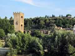 Arno river with San Niccolò Tower from Piazzale Michelangelo