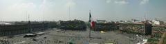 Constitution Square in Mexico with a prominent monument