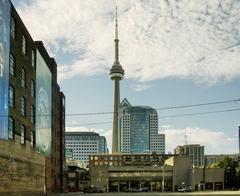 CN Tower and surrounding buildings in Toronto, Ontario