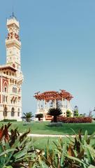 Side view of Montazah Palace from front yard