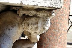 Close-up of the Gobbo di Rialto statue by Pietro da Salò in Venice