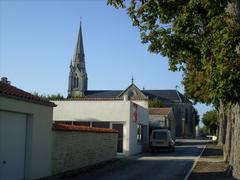 village center of Trizay with church