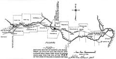 1908 map of Boon's Lick Trail across Missouri