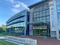 Rear entrance of Missouri History Center in 2023