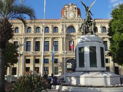 Cannes Monument aux Morts with Town Hall and Port Side