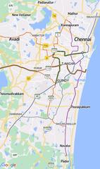 Proposed Chennai Metro line map post Phase 2 expansion