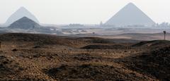 View from the southern end of the Djoser Pyramid complex towards the south