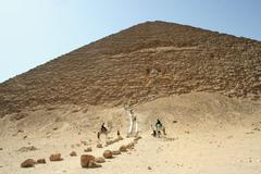 Entrance of the Red Pyramid in Dahshur, Egypt