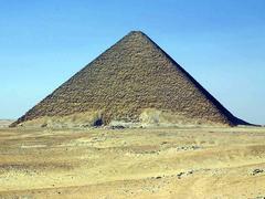 Red Pyramid in Egypt under clear blue sky