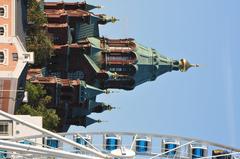 Helsinki cityscape with waterfront buildings and Uspenski Cathedral