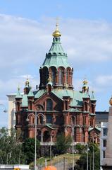 Scenic view of Helsinki cityscape with waterfront and historic buildings