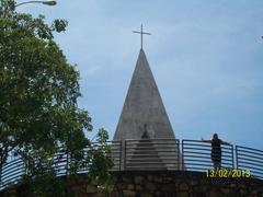 Ermida Dom Bosco in Brasilia DF, Brazil garden with blue sky