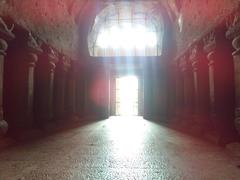 Door view of Buddhist stupa at Kanheri Caves