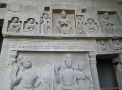 carving in Kanheri caves