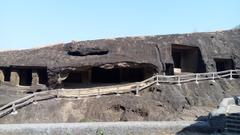 Cave complex at Kanheri in Mumbai