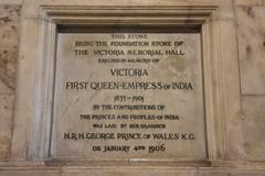 Foundation Stone of Victoria Memorial Hall in Kolkata