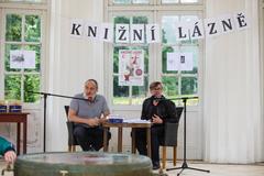 Joachim Dvořák and Jaroslav Rudiš at Knižní lázně 2021 event