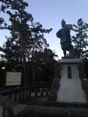 Bronze sculpture of Oda Nobunaga in Kiyosu Park