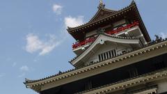 Kiyosu Castle 清洲城 viewed from a distance with a clear blue sky