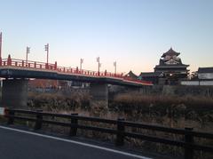 Kiyosu Castle and Ote Bridge over Gojogawa River