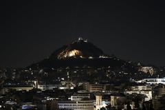 Mount Lycabettus at night