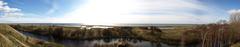 Vestamager wetlands with view towards Køge Bugt on Amager island