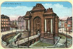 Postcard of Lille's Porte de Paris dated 26.8.1917