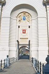 Detail of Porte de Paris in Lille, Nord, France