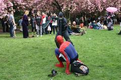 Anime costumes at Brooklyn Botanical Gardens Cherry Blossom Festival