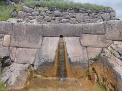 Ancient stone structure at Tambomachay archaeological site in Peru