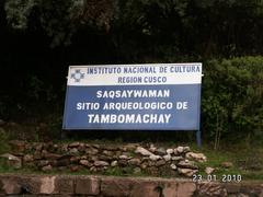 Tambomachay sign in Peru