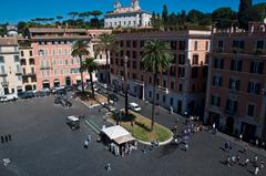 Piazza di Spagna in Rome with the Spanish Steps and Barcaccia Fountain, September 2011