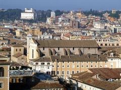 Santi Apostoli church in Rome as seen from Vittoriano