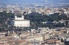 Vatican view from the dome of Saint Peter's Basilica to Villa Medici