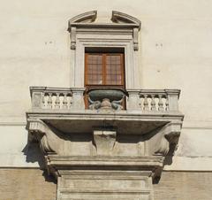 Villa Medici exterior facade with balcony